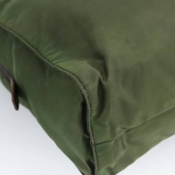 PRADA Shoulder Bag Nylon Leather Khaki Brown Silver Auth bs20160 - Picture 9 of 16